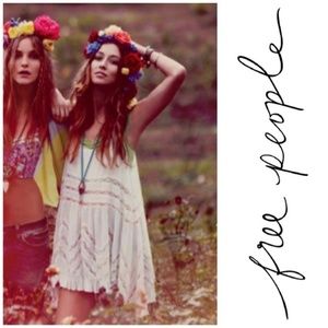 FREE PEOPLEI Voile and Lace Trapeze Slip Dress